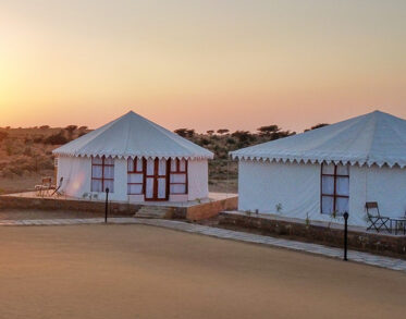 Watch unique, modern domes emerge beautifully from the golden sand, creating a surreal desert sanctuary